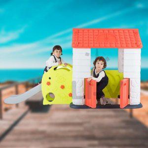 [신세계몰]쿠쿠토이즈 에듀플레이하우스3 놀이집 코랄 (놀이집 미끄럼틀) 실내 테이블 아지트