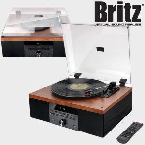 브리츠 BZ-TP5000 올인원 LP 턴테이블 블루투스 스피커 CD 플레이어 오디오 라디오