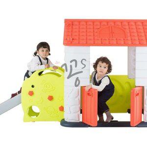 [신세계몰]꽁S샵 에듀플레이하우스3 코랄 (놀이집+미끄럼틀) 유아하우스 장난감하우스