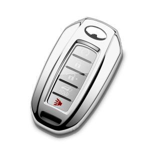 Tengare Infiniti 열쇠 고리 커버 자동차 키 프로텍터 케이스 체인 홀더 액세서리 실버