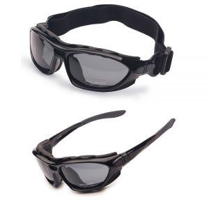 모터 사이클 고글 편광 클리어 2 쌍, 주간 야간 헬멧 안경, 교환 가능한 안경테, 로드 레이싱 선글라스