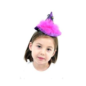 [오너클랜]퍼플 고양이 마녀 모자 머리띠 할로윈 파티 클럽 용품 소품