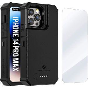 ZEROLEMON 배터리 케이스 for iPhone 14 Pro Max 10000mAh 무선 충전 지원 Rugged Juiceer 휴대용 확장 충