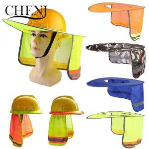 안전모햇빛가리개 안전모그늘이 하이바 건설 노동자용 반사 모자 커버 안전 안전모 목 보호 헬멧 챙 여름
