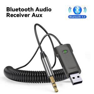 블루투스동글 차량용 블루투스 오디오 어댑터 동글, USB 3.5mm 잭, Aux 5.0, 핸즈프리 키트, 리시버 BT 송