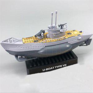 U-보트 타입 VII Q 에디션 독일 잠수함 나무 데크 모델 키트 포함 보트 풍경
