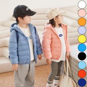 초등 아동 유아 아기 후드 숏패딩 경량 패딩 휴대용 파우치 세트 10color_MC
