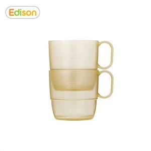 에디슨 친환경 에코젠 컵(옐로우/2입/뚜껑 미포함)/유아컵