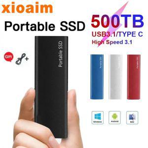 외장하드10tb 휴대용 외장 SSD 하드 드라이브 C타입 USB 3.1 디스크 플래시 2TB 30TB 64TB 100%