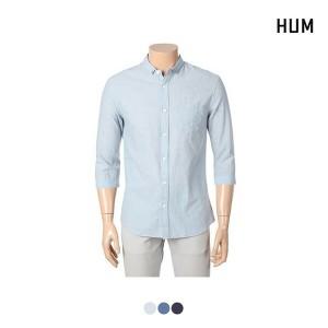 [하프클럽/HUM]남) 코튼린넨 카라변형 7부 셔츠(FHNMCSS121P)