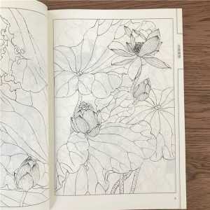 연꽃 스케치 도안 꽃 동양화 그리기 연화도 연습 그림