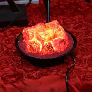 숯불 화로모형 불멍 조명 LED 가짜 화덕 숯 캠핑장 23cm