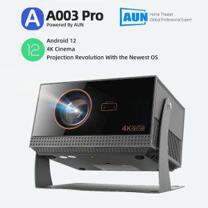 AUN A003 프로 안드로이드 12 프로젝터 풀 HD 1920x1080P 홈 시네마 3D 영화관 자동 초점 이파이 LED 스 TV