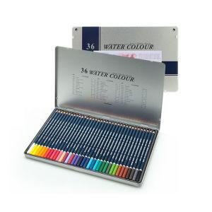 문화 36색 수채색연필(틴케이스)컬러색연필 미술컬러색연필 드로잉컬러색