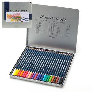 문화 수채 색연필 24 (틴케이스) 미술 그림 세트 문구용 팬시용 화연필
