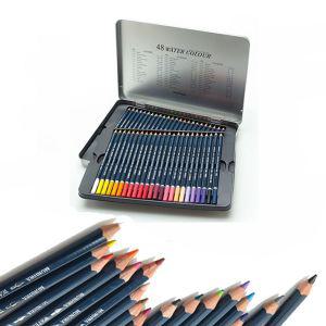 문화 48색 수채화 틴 연필드로잉색연필 색연필 색연필세트 색연필 틴케이스