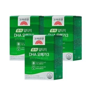고려은단 퓨어 알티지 DHA 오메가3 60캡슐 x 3개 (3개월분)