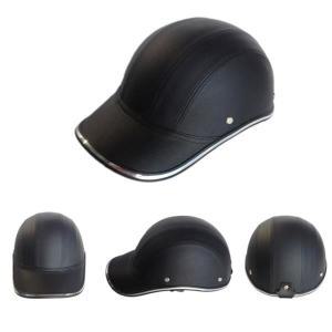 반모헬멧 남녀공용 바이크 방수백팩 헬멧 하드  하프 페이스 헬멧 햇빛 차단 안전등 스쿠터 야구 모자 블랙
