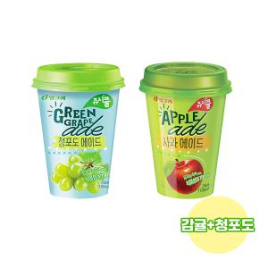 빙그레 쥬시쿨에이드 250ml 사과에이드 4개+청포도에이드 4개/무료배송