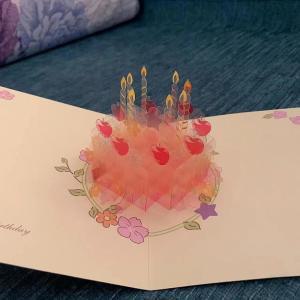 케이크 생일 축하 카드 3D 입체 팝업 나혼자산다 기념일 감사 편지 특별한