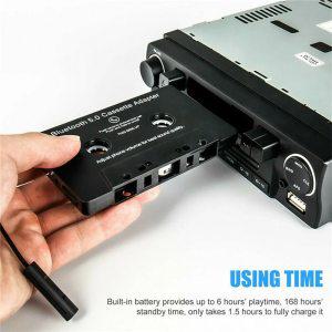 카오디오 화물  범용 카세트 블루투스 5.0 어댑터 변환기 차량용 테이프 오디오 스테레오 음악 마이크 포함