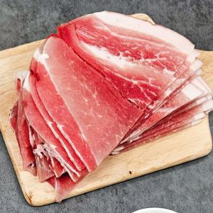 한돈 후지 슬라이스 1kg 돼지 후지 제육볶음 용 고기 돼지 뒷다리 살 불고기 제육용고기 돼지고기 뒷다리살