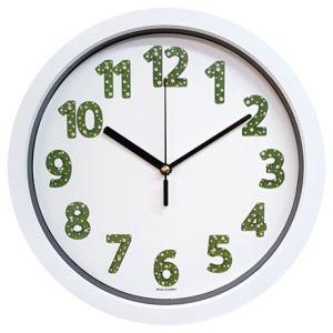 [무료배송] 제조한국 무소음 잔디 벽시계 화이트 28cm 무소음시계 모던시계 홈데코시계 인테리어벽시계