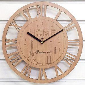 [무료배송] 제조한국 HOME 로마숫자 벽시계 원형30cm 월넛 인테리어시계 원목시계 벽걸이시계 홈데코시계