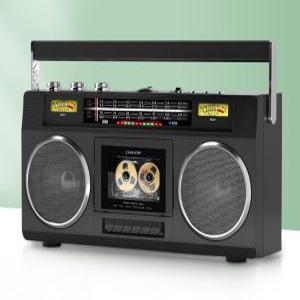 빈티지 테이프 카셋트 블루투스 오디오 클래식 플레이어 휴대용 녹음기 옛날 라디오