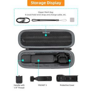 DJI Osmo Pocket 3 카메라용 휴대용 케이스, 짐벌 삼각대 셀카봉, 마이크 송신기, 손잡이 보관 가방