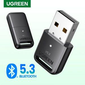 블루투스수신기 블루투스리시버 차량용 동글이 UGREEN-USB 블루투스 5.0 어댑터 수신기 송신기PC 무선 전송