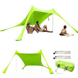 캐노피천막 가벼운 휴대용 해변 차양 텐트 샌드백 포함 UV 라이크라 야외 낚시 캠핑용 대가족 캐노피