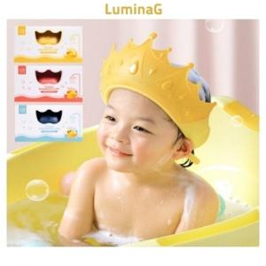 루미나 아기 머리감기기 왕관 샴푸캡 샤워캡 헤어캡 귀마개