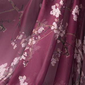촬영천 매화 우아한 꽃 프린트 쉬폰 얇은 명주 그물 봄 여름 드레스 미터당 바느질 3 m 5 10m