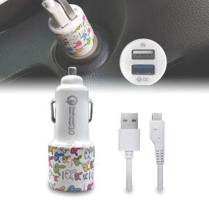 [펀아이템]시가잭 충전기 USB 2구 차량용 휴대폰 고속 충전잭 차량용충전기 차량용고속충전기 차량충전기