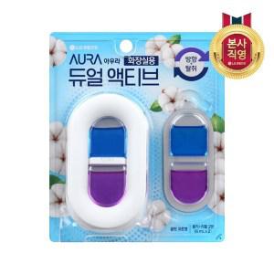 아우라 듀얼액티브 방향제 클린 코튼향 6ML*2입 X 2개