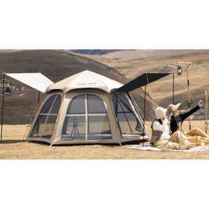 원터치 육각 텐트 에어 돔 쉘터 그늘막 개방형 대형
