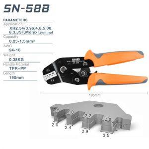 터미널 플라이어 압착기 슬리브 IWISS SN-58B = 28B + 48B 와이어 압착 펜치 0.25-1.5mm ² 박스 탭 2.8/4.