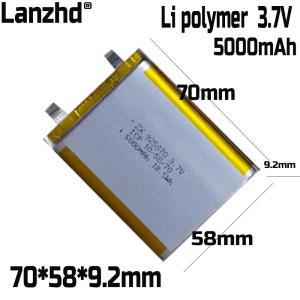 925870 폴리머 리튬 3.7V LiPo 배터리, 태블릿 GPS, PSP, DVD 패드, 타코그래프 스피커, 서치 라이트용, 4.