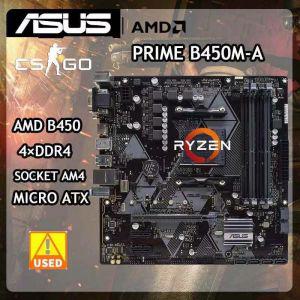 마더보드 메인보드 Ryzen 5 5600G 용 B450M 마더 보드 AM4 Asus PRIME B450M-A DDR4 128GB AMD B450 USB3.1