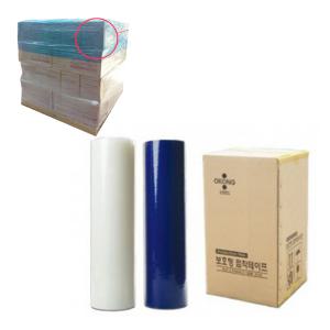 국산 포장용랩 오공 청색 투명 보호필름 40MIC x50mmx150m(1롤) 포장테이프