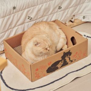 [닥터펠리스] 김명철 수의사 애착박스 고양이 집 종이 스크래쳐 하우스