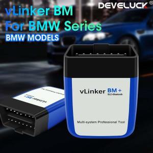 Develuck vLinker BM OBD 스캐너용 블루투스 4.0 2 자동차 진단 스캔 도구 Bimmercode ELM 327 V2.2
