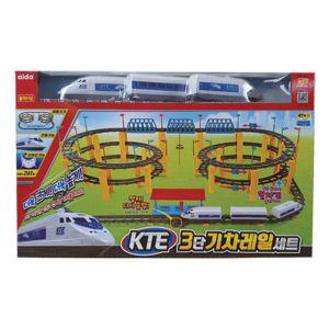 KTE 3단 기차 레일 세트 어린이 장난감 완구 놀이