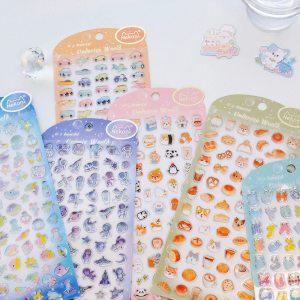 네코니 귀여운 미니 동물 방수 PVC 스티커 스크랩북 DIY 저널 문구 데코 한국 수입