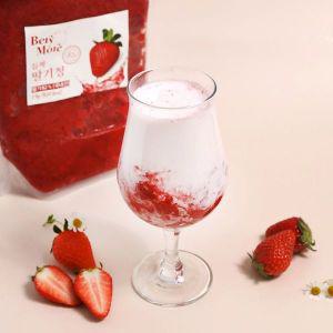 [NS홈쇼핑]국산 딸기 듬뿍 딸기청 82% 딸기라떼 과일청1kg[33159956]