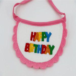 [오너클랜]생일파티 자수케이프 턱받이 핑크