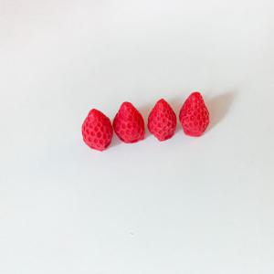 미니 딸기 모형 4구 과일 실리콘 캔들 비누 데코 몰드