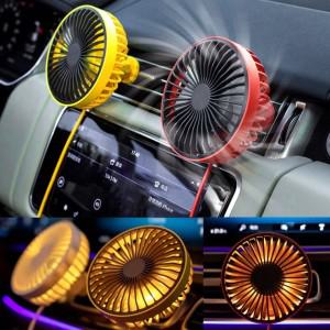 차량용 LED 써큘레이터 송풍구형 선풍기 에어컨차량용 자동차 미니 보조 간이 연비절감 여름