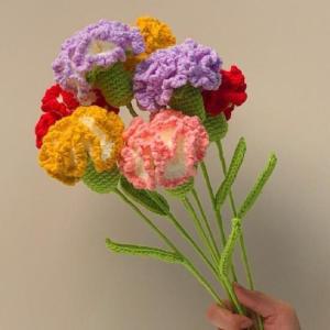 꽃다발만들기 조화 축하 뜨개꽃 재료 선물 카네이션 감사